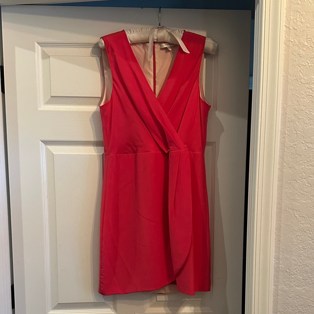 Lavender Brown Asymmetrical Pink Dress